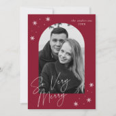 Zo zeer Merry Cranberry Arch Lijst Photo Feestdagenkaart (Voorkant)