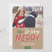 Zo zeer Merry Holiday-fotokaart Feestdagenkaart (Voorkant)