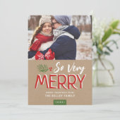 Zo zeer Merry Holiday-fotokaart Feestdagenkaart (Staand voorkant)