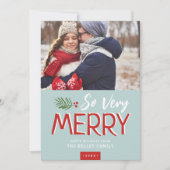 Zo zeer Merry Holiday-fotokaart Feestdagenkaart (Voorkant)