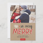 Zo zeer Merry Holiday-fotokaart Feestdagenkaart (Voorkant)