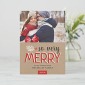 Zo zeer Merry Holiday-fotokaart Feestdagenkaart (Staand voorkant)