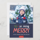 Zo zeer Merry Holiday-fotokaart Feestdagenkaart (Voorkant)