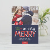 Zo zeer Merry Holiday-fotokaart Feestdagenkaart (Staand voorkant)