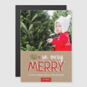 Zo zeer Merry Magnetic Holiday-fotokaart (Voorkant / Achterkant)
