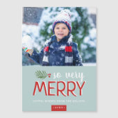 Zo zeer Merry Magnetic Holiday-fotokaart (Voorkant)