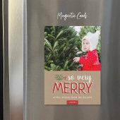 Zo zeer Merry Magnetic Holiday-fotokaart