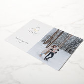 Zo zeer Merry Modern Script Foto Kerstmis Folie Feestdagenkaart (Gedraaid)