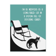 Zo zenuwachtig als een lange staart kat