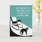 Zo zenuwachtig als een lange staart kat kaart (Gele Bloem)