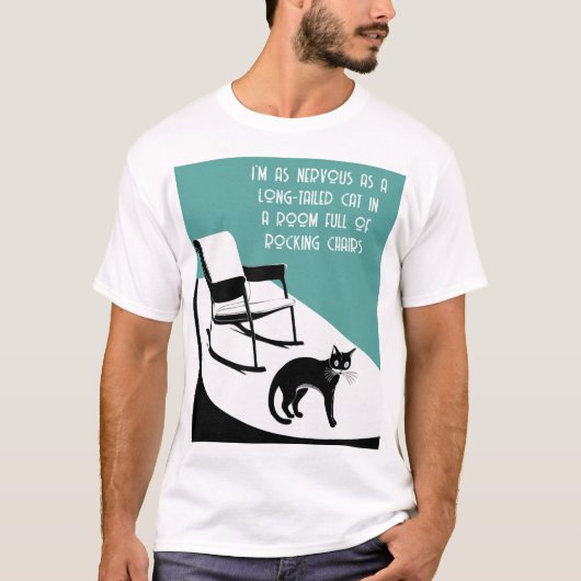 Zo zenuwachtig als een lange staart kat t-shirt (Voorkant)