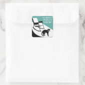 Zo zenuwachtig als een lange staart kat vierkante sticker (Tas)