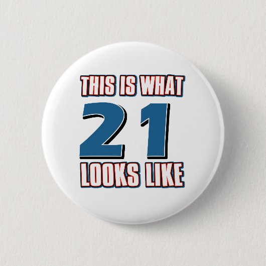 Zo ziet 21 er uit ronde button 5,7 cm (Voorkant)