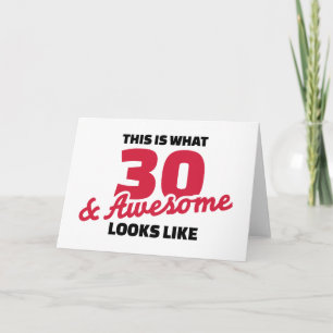 Zo ziet 30 & geweldige er uit als verjaardag kaart