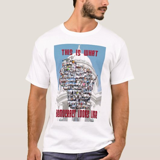 Zo ziet de democratie eruit t-shirt (Voorkant)