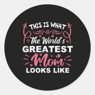 Zo ziet de grootste moeder van de wereld eruit ronde sticker