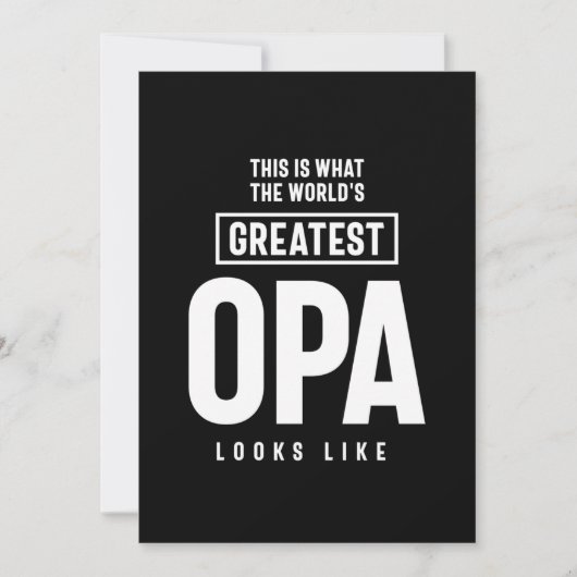 Zo ziet de grootste opa ter wereld eruit bedankkaart (Voorkant)