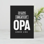 Zo ziet de grootste opa ter wereld eruit bedankkaart (Staand voorkant)