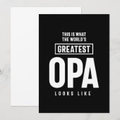 Zo ziet de grootste opa ter wereld eruit bedankkaart (Voorkant / Achterkant)
