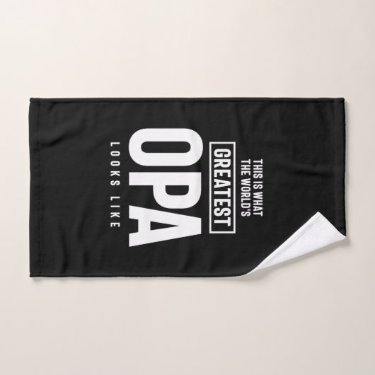 Zo ziet de grootste opa ter wereld eruit handdoek (Handdoek)