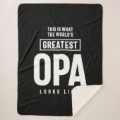 Zo ziet de grootste opa ter wereld eruit sherpa deken (Voorkant)