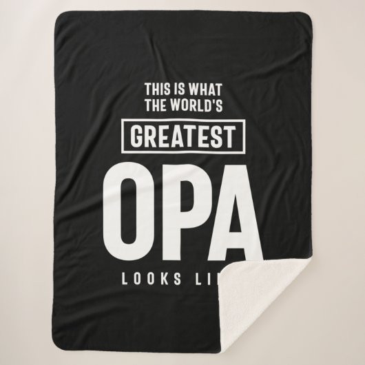 Zo ziet de grootste opa ter wereld eruit sherpa deken (Voorkant)