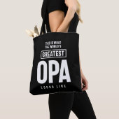 Zo ziet de grootste opa ter wereld eruit tote bag (Dichtbij)