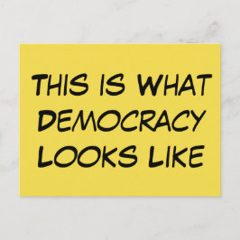 "Zo ziet democratie eruit", politieke secretaris-g Briefkaart