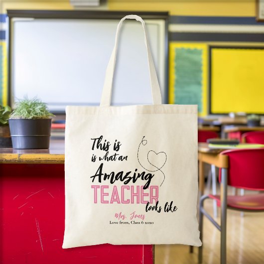 zo ziet een Amazing leraar eruit Tote Bag