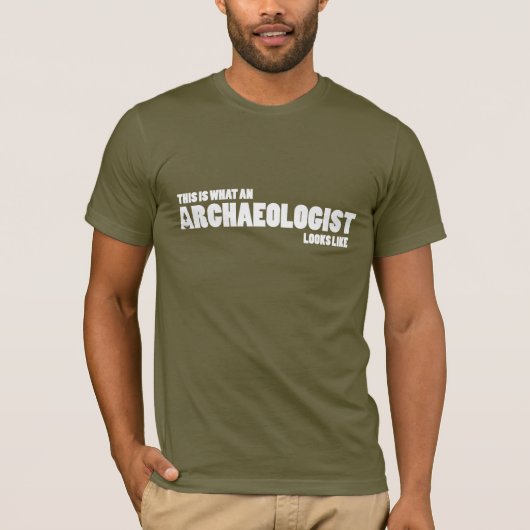 "Zo ziet een archeoloog eruit" t-shirt (Voorkant)