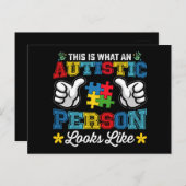 Zo ziet een autistisch persoon eruit briefkaart (Voorkant / Achterkant)