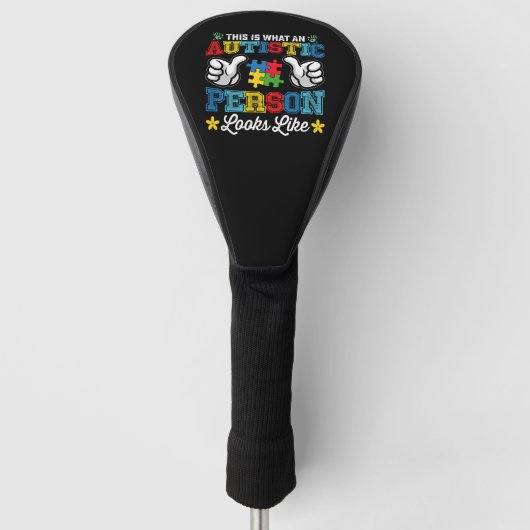 Zo ziet een autistisch persoon eruit golfheadcover (Voorkant)