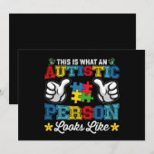 Zo ziet een autistisch persoon eruit kaart (Voorkant / Achterkant)