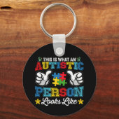 Zo ziet een autistisch persoon eruit sleutelhanger (Voorkant)