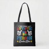 Zo ziet een autistisch persoon eruit tote bag (Voorkant)