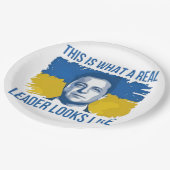 Zo ziet een echte leider eruit in Oekraïne Papieren Bordje (Gekanteld)