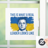 Zo ziet een echte leider eruit in Oekraïne Raamsticker (Huis)