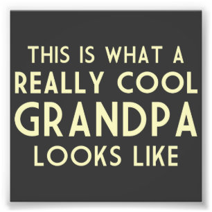 Zo ziet een echte opa er uit foto afdruk
