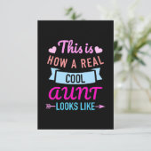 Zo ziet een echte wollige tante er zo uit RSVP kaartje (Staand voorkant)