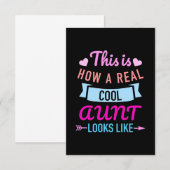 Zo ziet een echte wollige tante er zo uit RSVP kaartje (Voorkant / Achterkant)