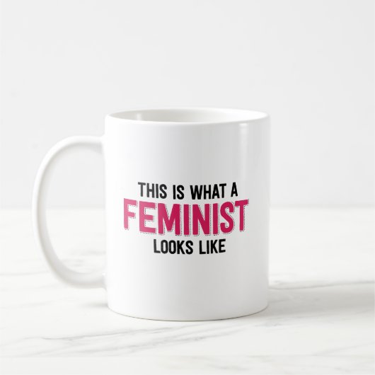 Zo ziet een feminist er zo uit koffiemok (Links)