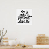 Zo ziet een feminist er zo uit poster (Keuken)
