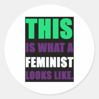 Zo ziet een feminist er zo uit ronde sticker