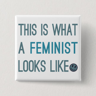 Zo ziet een feminist eruit als spelden vierkante button 5,1 cm