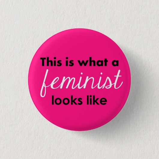 "Zo ziet een feminist eruit" Ronde Button 3,2 Cm (Voorkant)