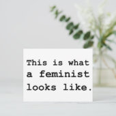 Zo ziet een feministe eruit. briefkaart (Staand voorkant)