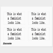 Zo ziet een feministe eruit. rechthoekige sticker (Vel)