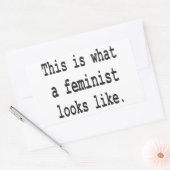 Zo ziet een feministe eruit. rechthoekige sticker (Envelop)