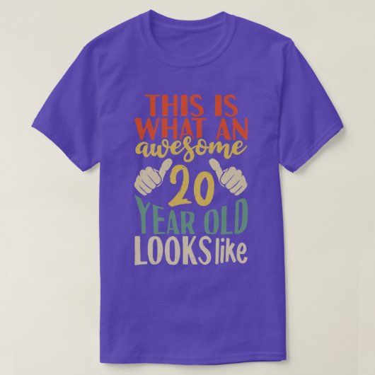 Zo ziet een Geweldige 20-jarige eruit T-shirt (Design voorkant)