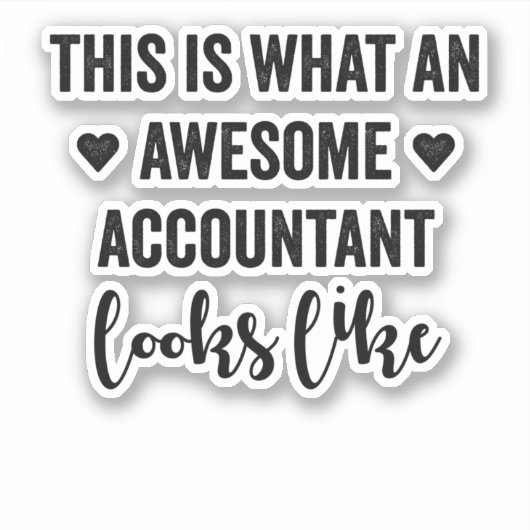 Zo ziet een Geweldige accountant er zo uit Sticker (Voorkant)